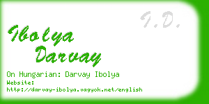ibolya darvay business card